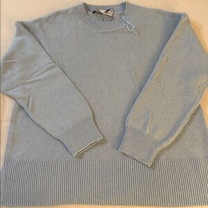 Zara Sky Blue Sweater size M 53% cotton 47% polyester